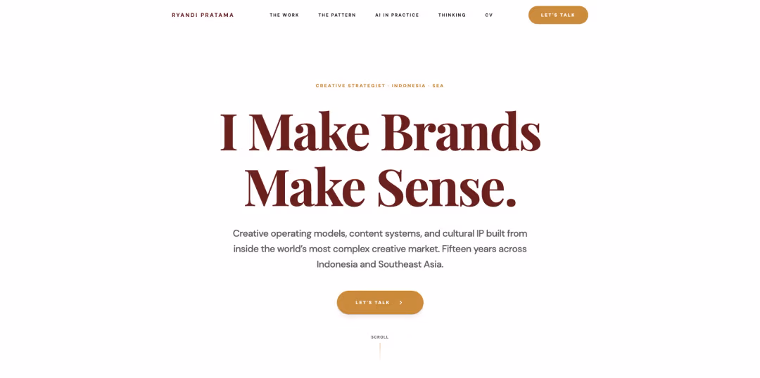 Ryandi Pratama — Personal Branding website by Vito Atmo