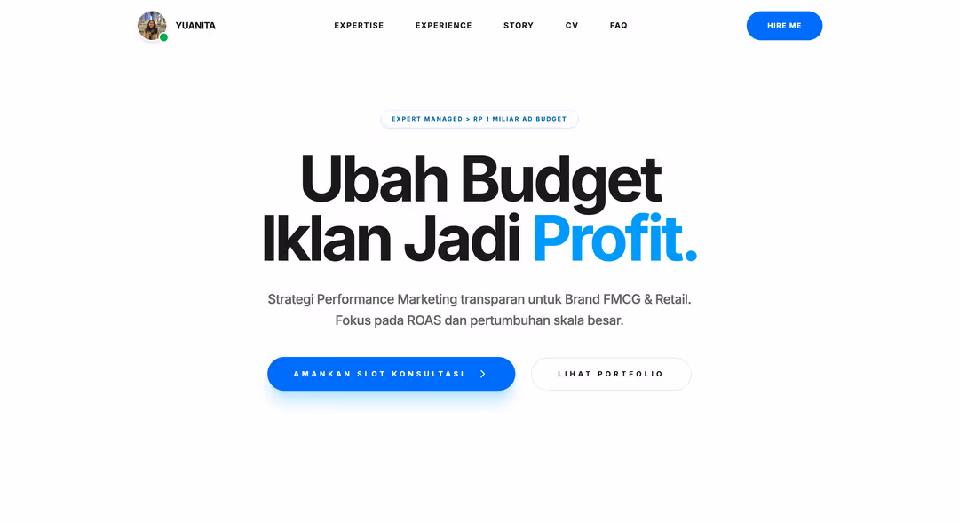 Yuanita Sekar — Personal Branding & CV ATS website by Vito Atmo