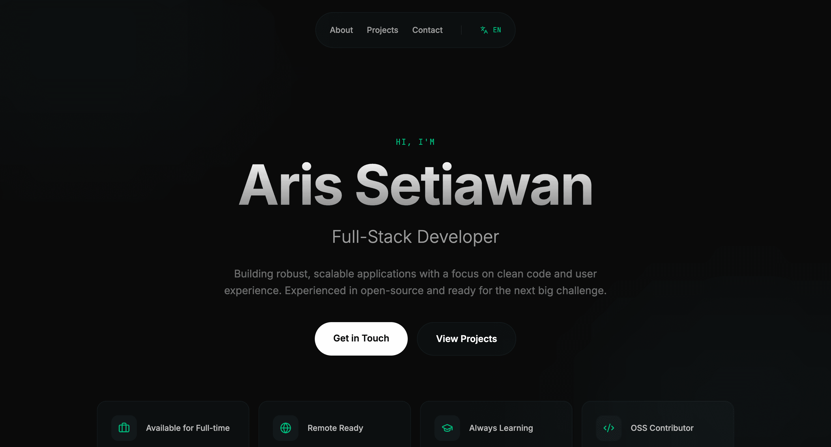 Aris Setiawan — Personal Branding & Portfolio website by Vito Atmo