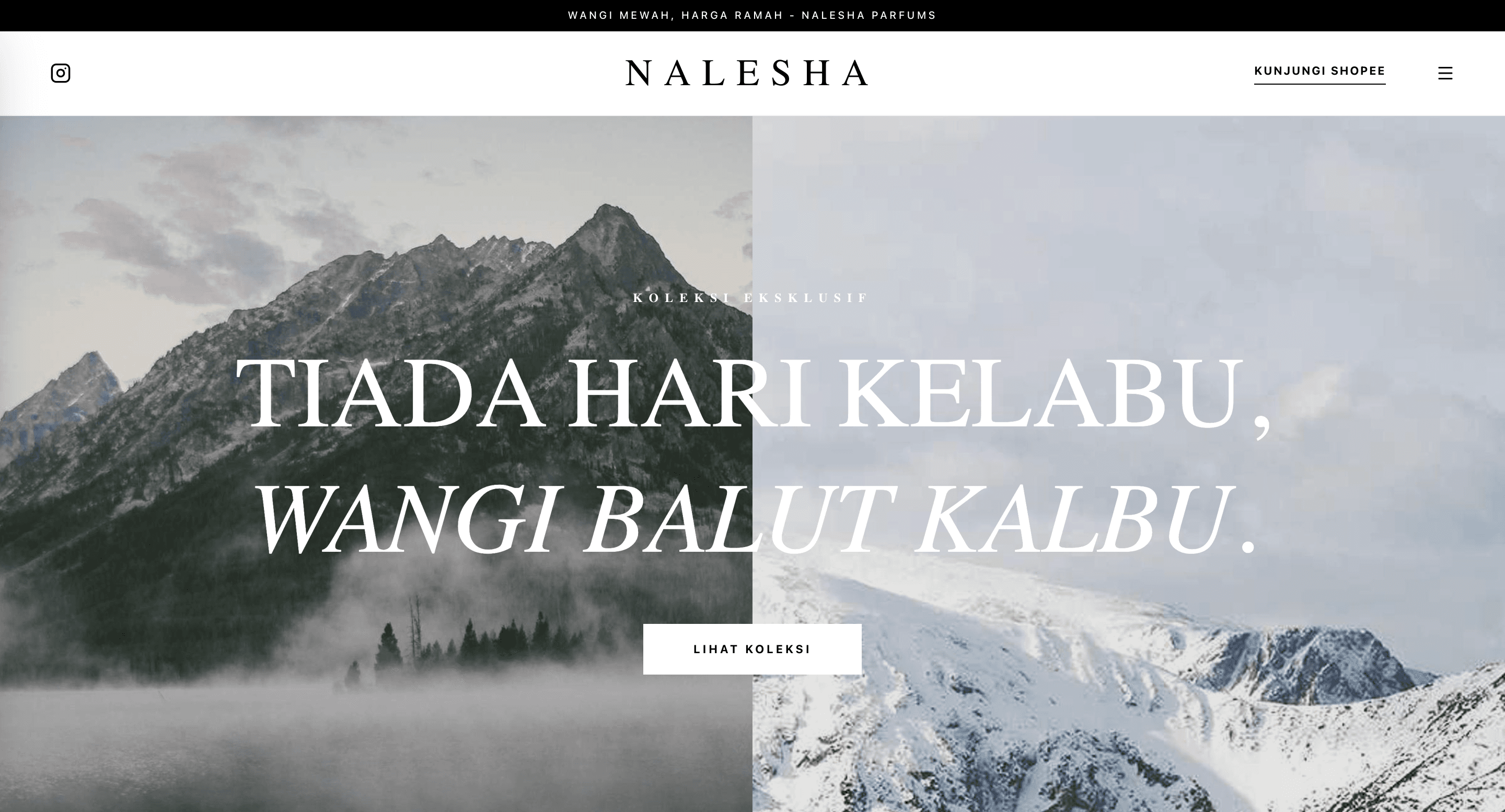 Nalesha — Brand Perfumery Portfolio website by Vito Atmo
