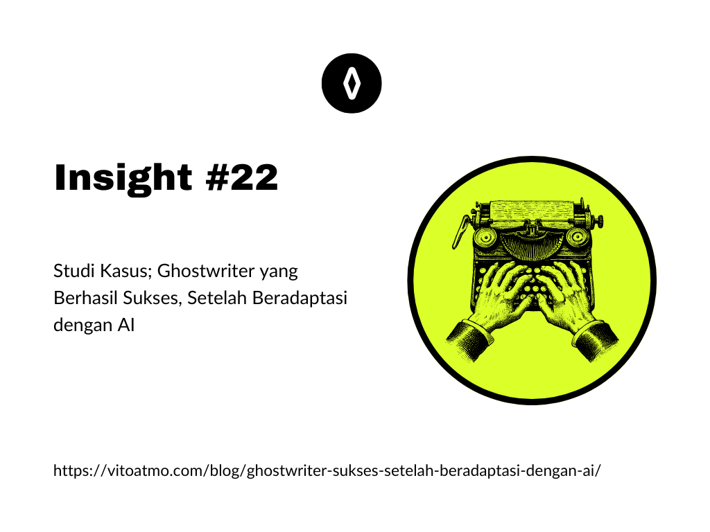 Insight #22: Studi Kasus; Ghostwriter yang Berhasil Sukses, Setelah Beradaptasi dengan AI